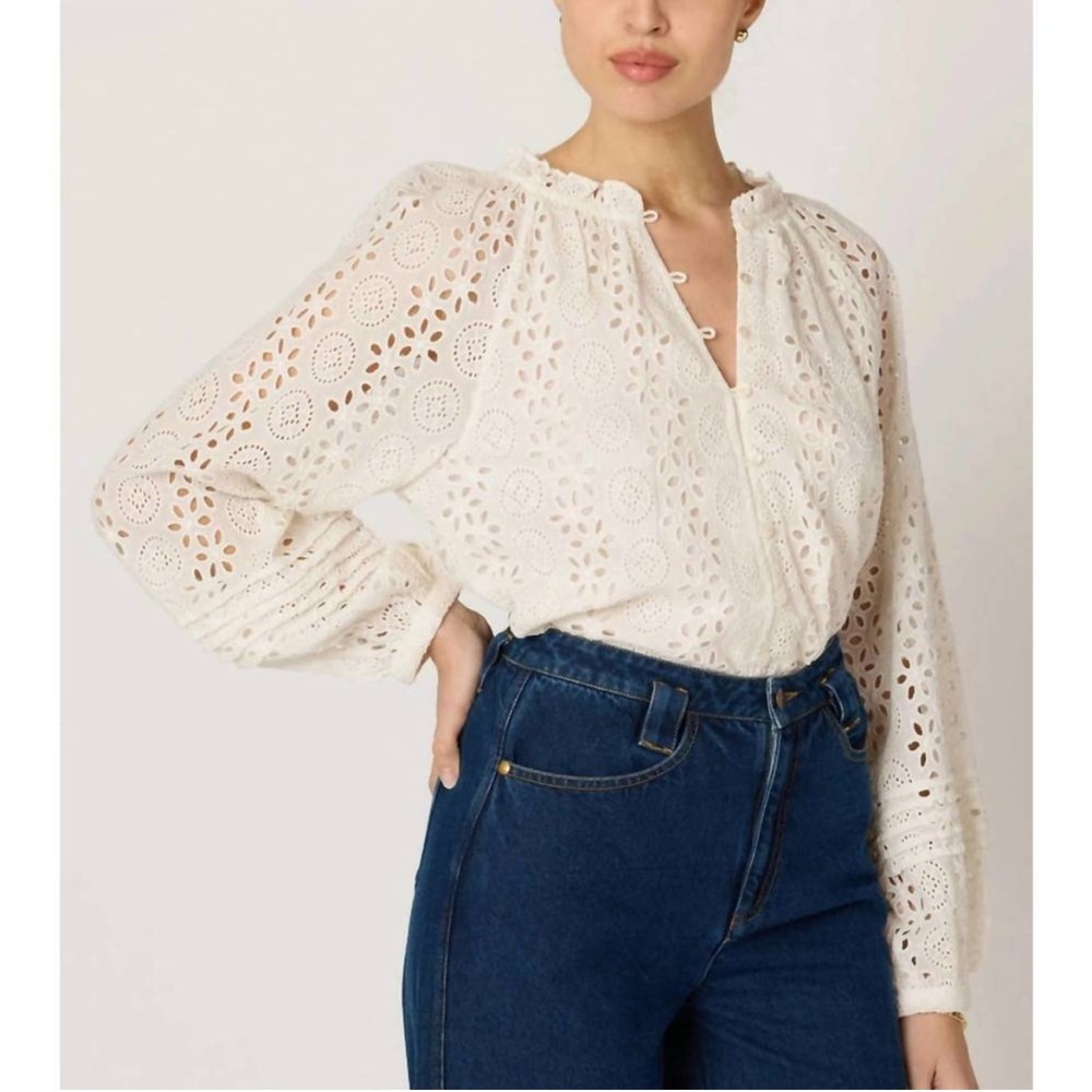 NWT Cleobella Alicia Blouse in Ivory